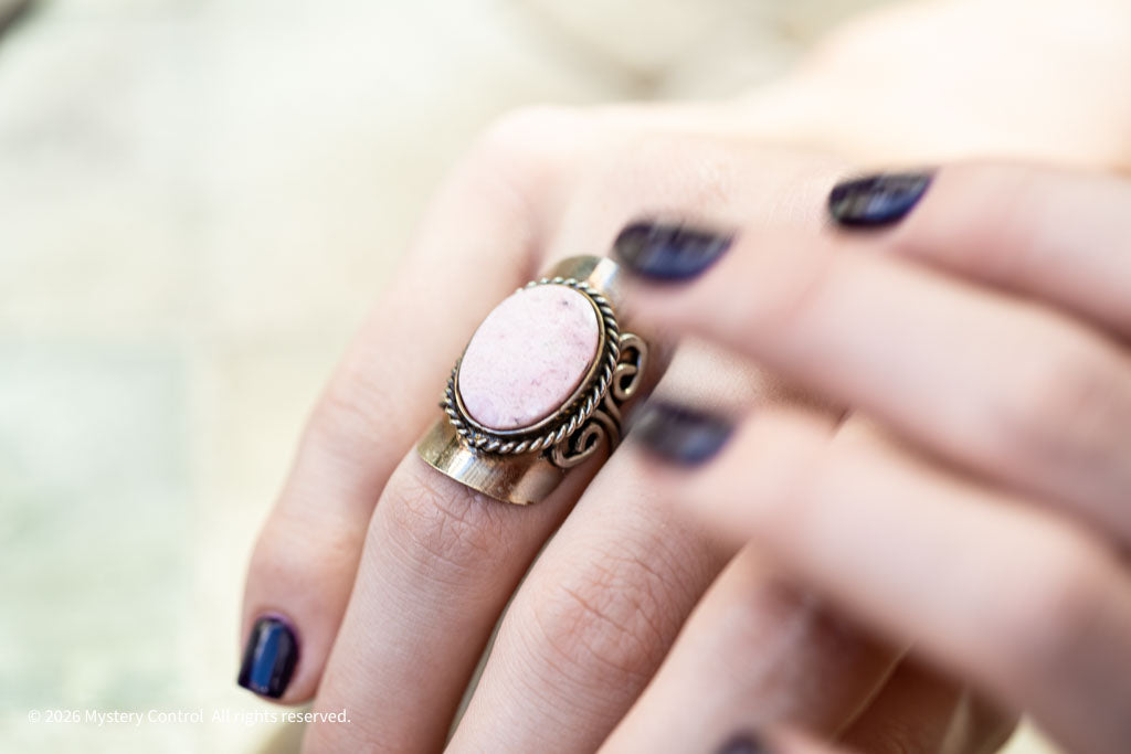 Pink Opal Adjustable Cocktail Ring