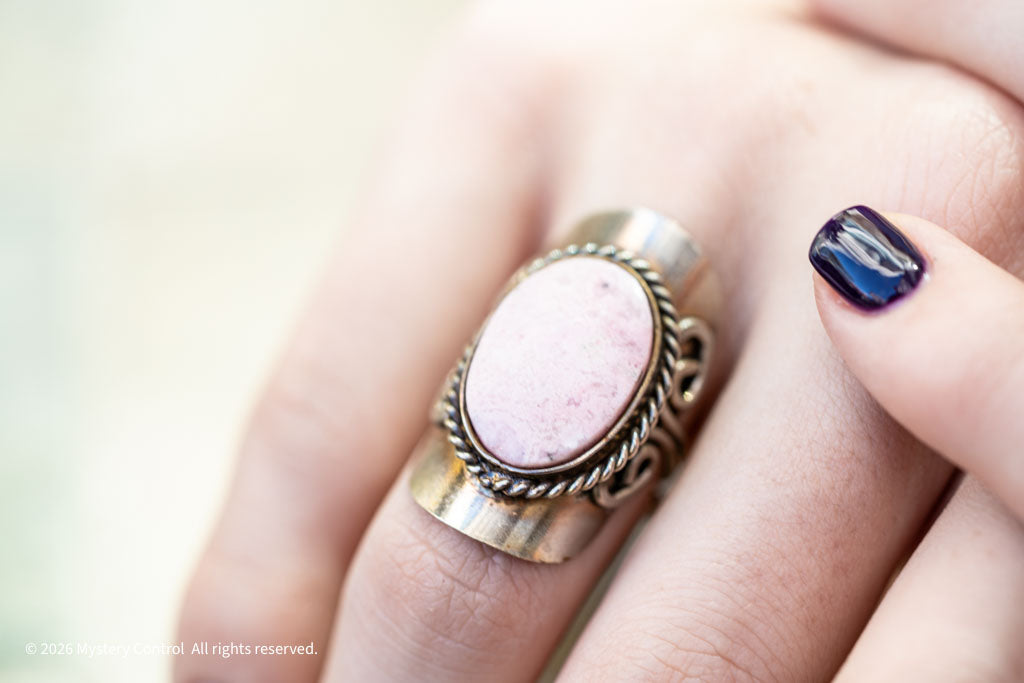 Pink Opal Adjustable Cocktail Ring