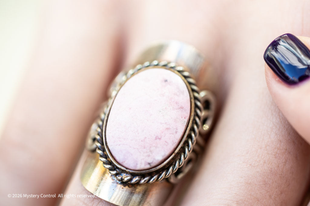 Pink Opal Adjustable Cocktail Ring