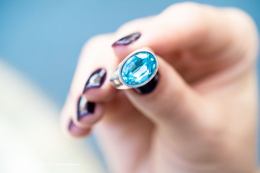 Blue Topaz & Silver Ring