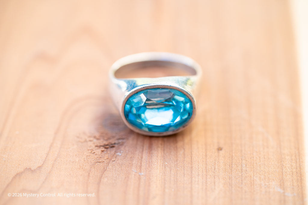 Blue Topaz & Silver Ring