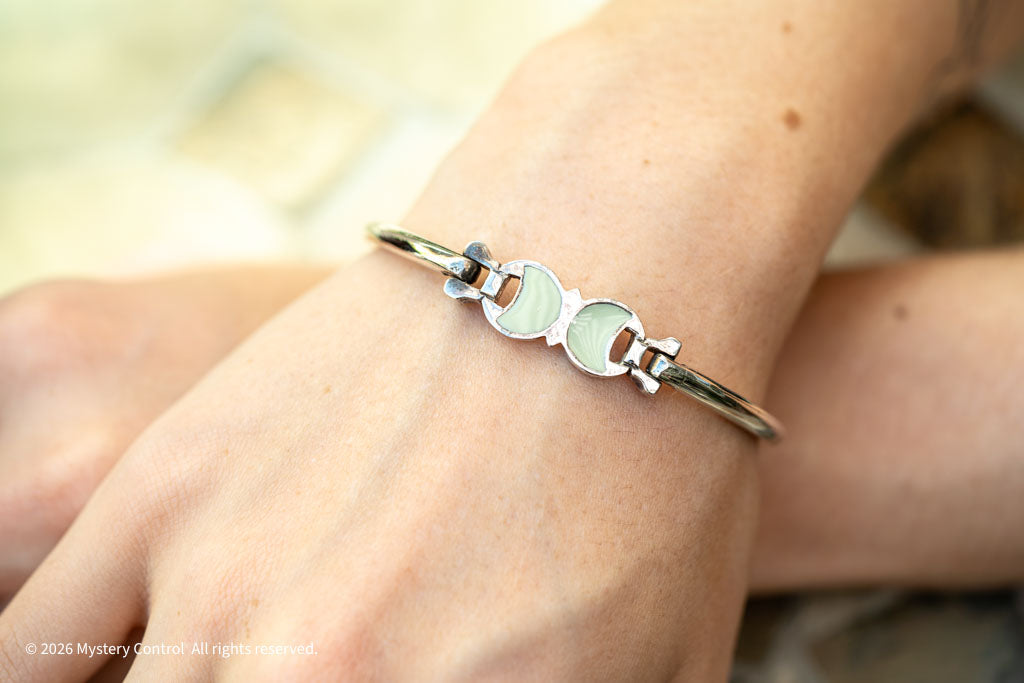 Double Moon Silver Bracelet