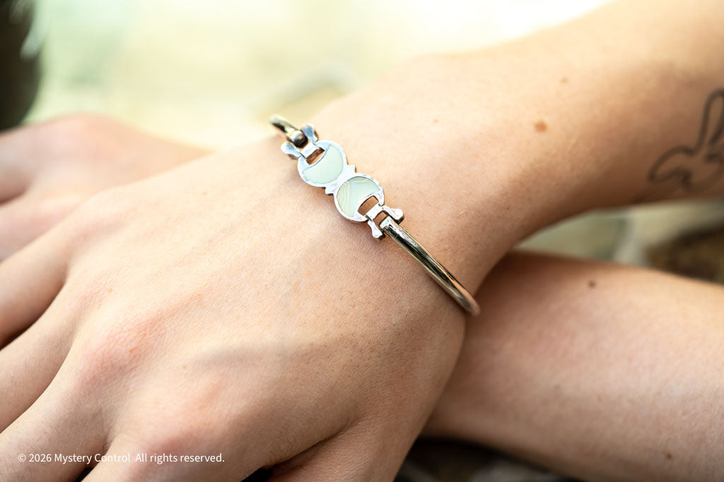 Double Moon Silver Bracelet