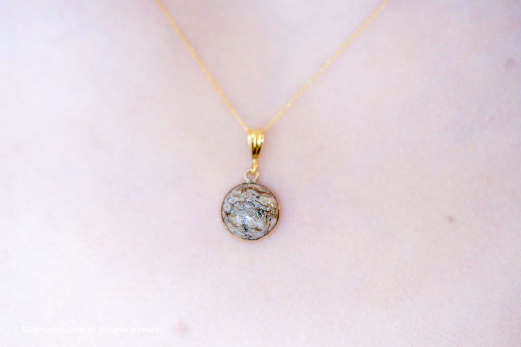 Moroccan Dinosaur Bone Fossil Charm Necklace