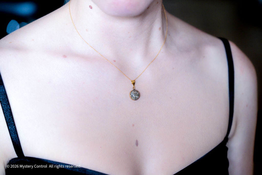 Moroccan Dinosaur Bone Fossil Charm Necklace