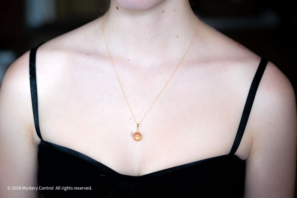 Positivity Sunstone and Gold Charm Necklace
