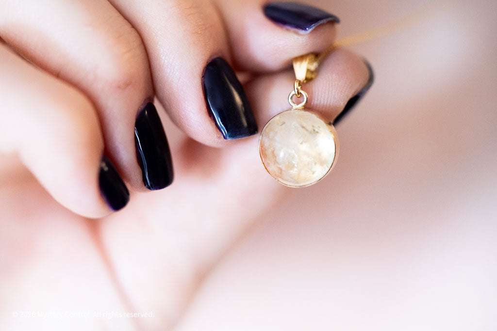 Positivity Sunstone and Gold Charm Necklace