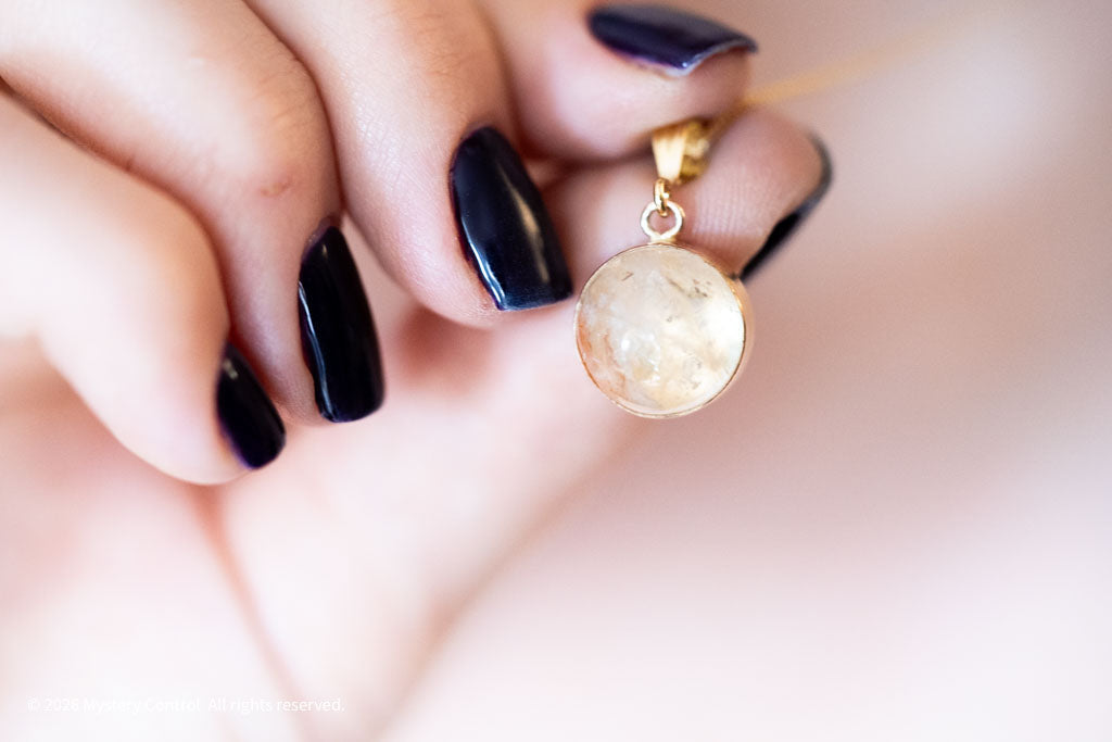 Positivity Sunstone and Gold Charm Necklace