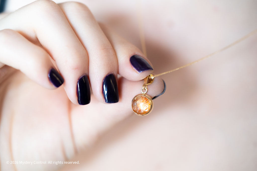 Positivity Sunstone and Gold Charm Necklace