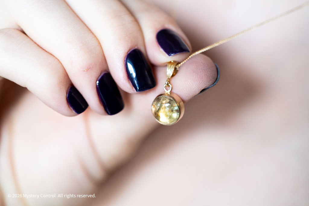 Positivity Sunstone and Gold Charm Necklace