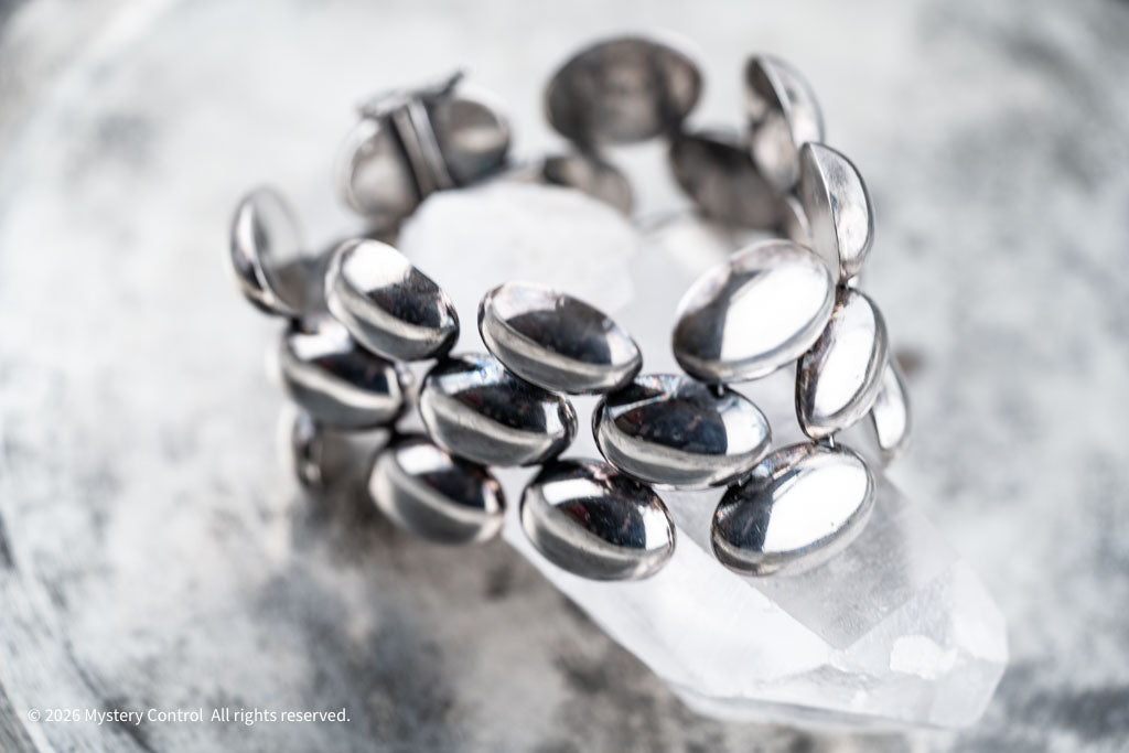 Mexican Modernist Triple-row Pillow Link Bracelet