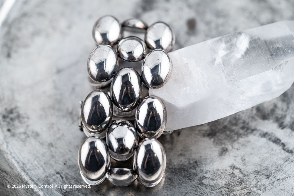 Mexican Modernist Triple-row Pillow Link Bracelet
