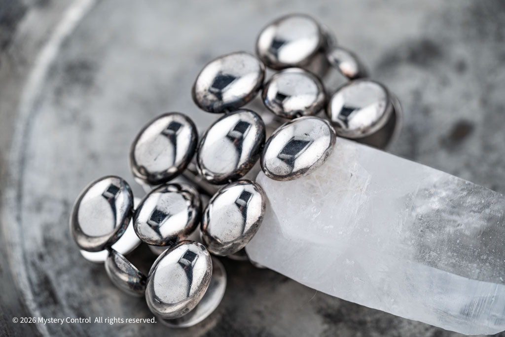 Mexican Modernist Triple-row Pillow Link Bracelet