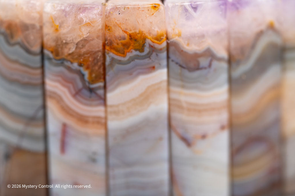 Amethyst Lace Agate Sculptural Bracelet