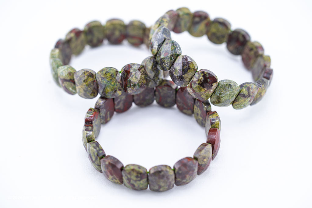 Dragon Blood Jasper "Dragon Scale" Bracelet