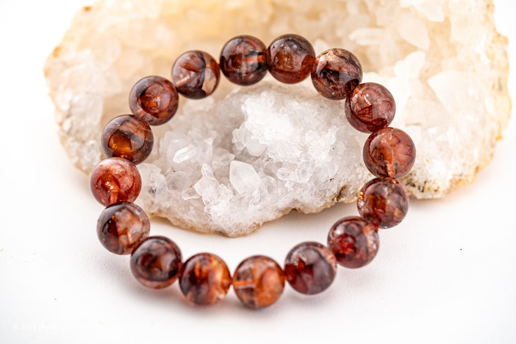 Vampire Quartz/ Red Fire Quartz Bracelet