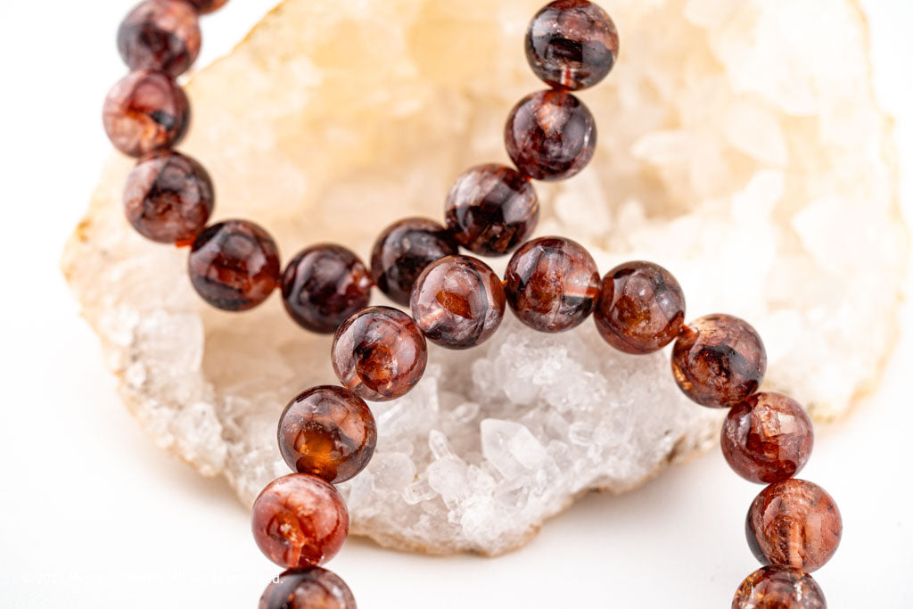 Vampire Quartz/ Red Fire Quartz Bracelet
