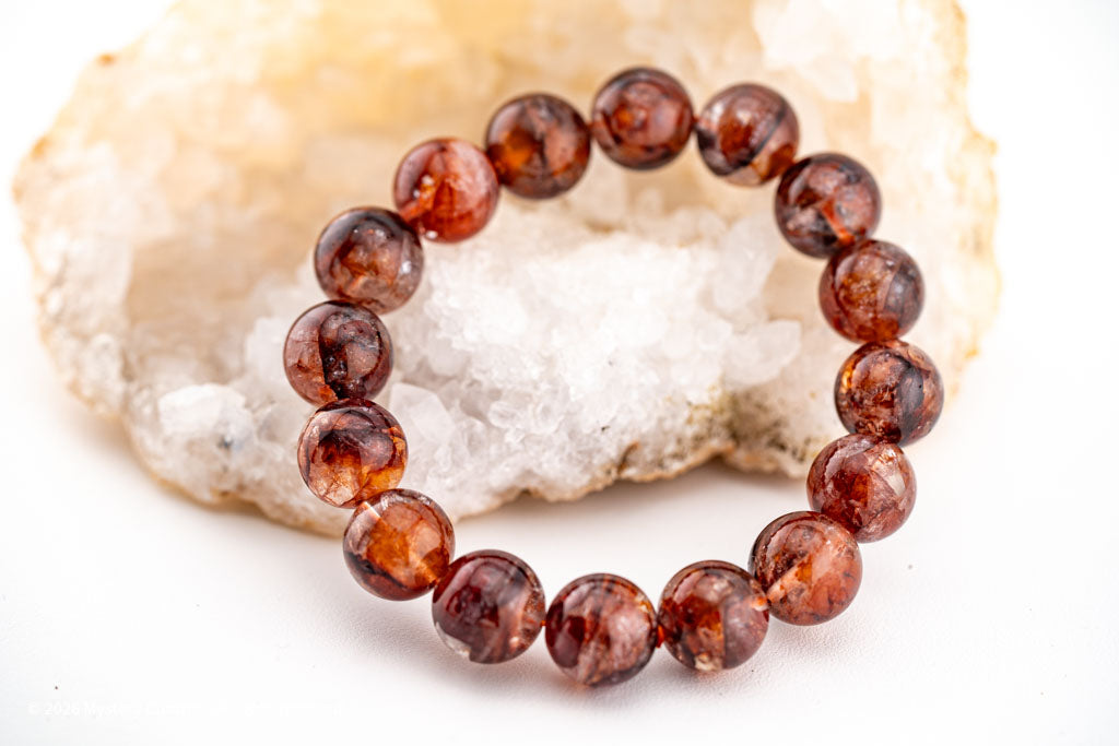 Vampire Quartz/ Red Fire Quartz Bracelet