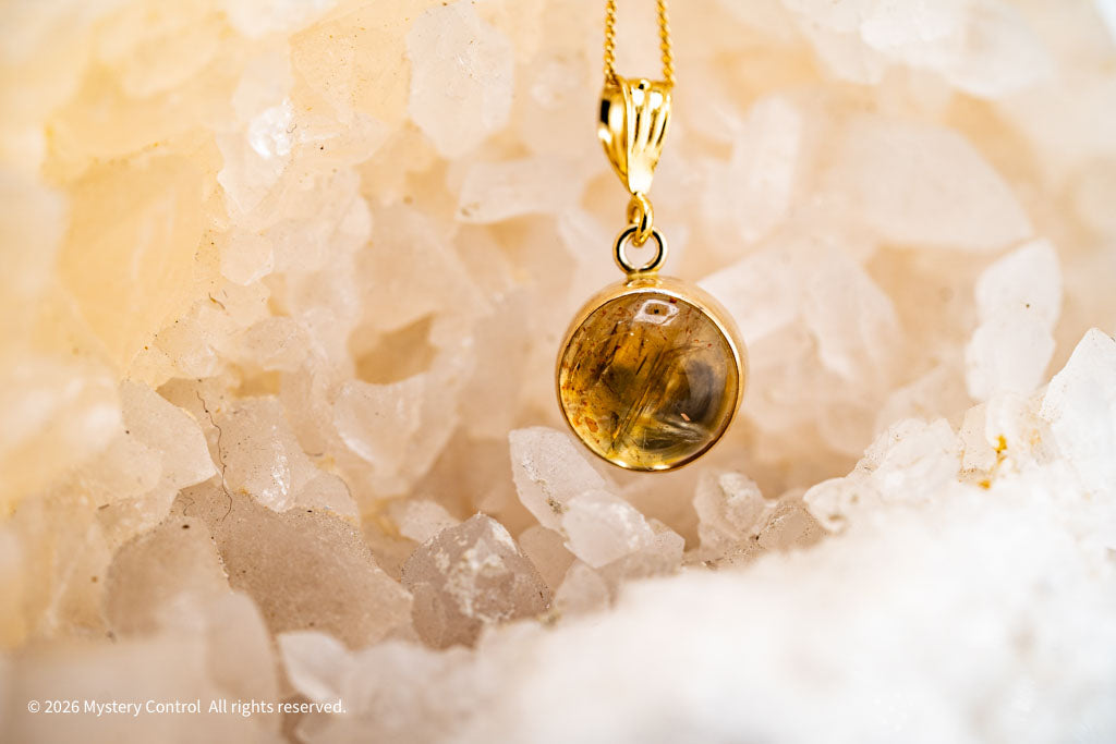 Positivity Sunstone and Gold Charm Necklace
