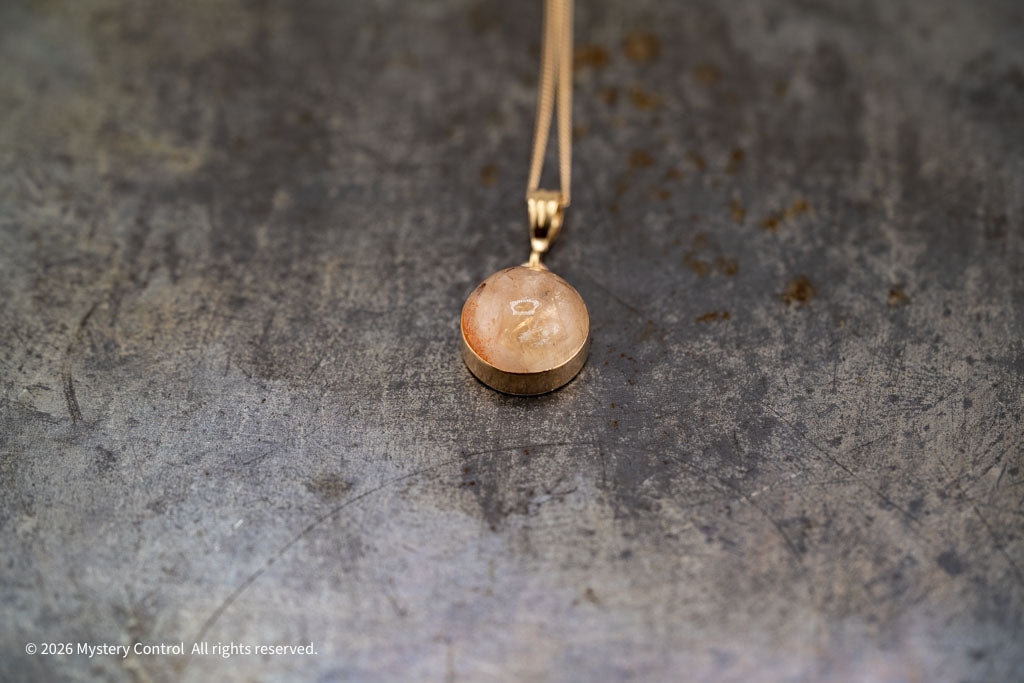 Positivity Sunstone and Gold Charm Necklace