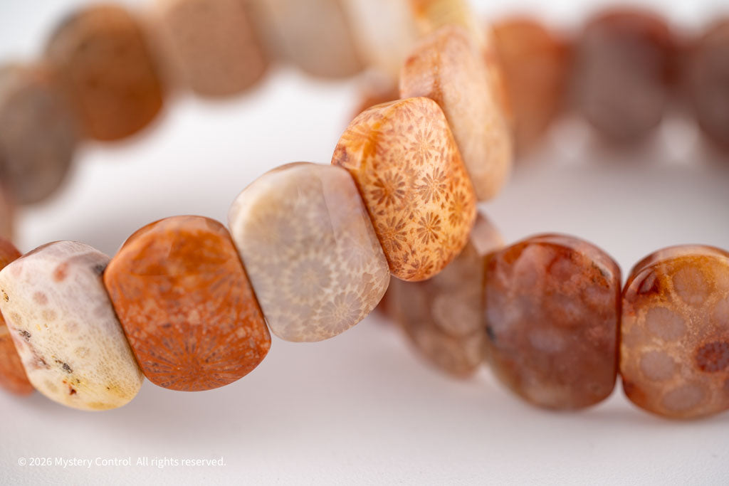 Chunky Fossil Coral Bracelet