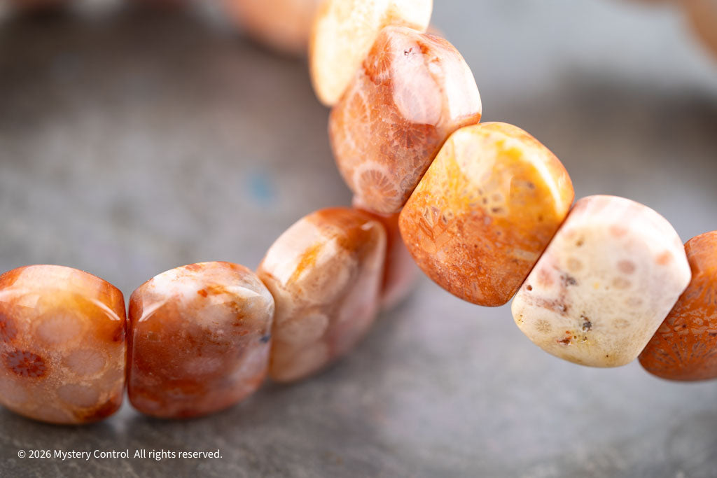 Chunky Fossil Coral Bracelet
