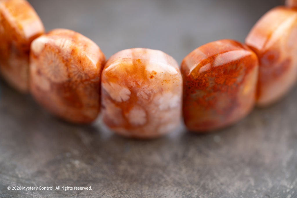 Chunky Fossil Coral Bracelet
