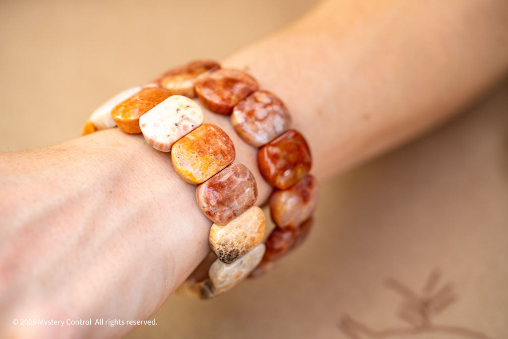 Chunky Fossil Coral Bracelet