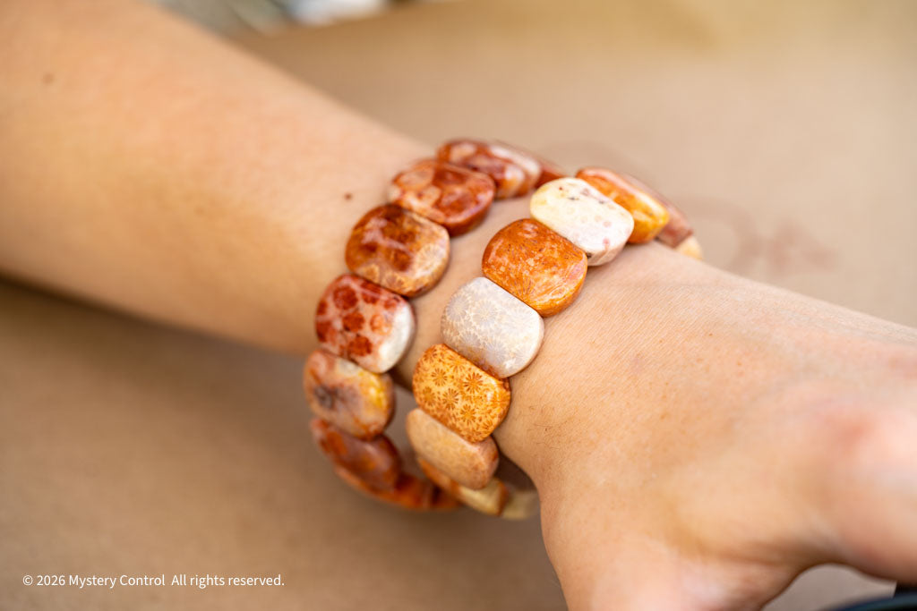 Chunky Fossil Coral Bracelet