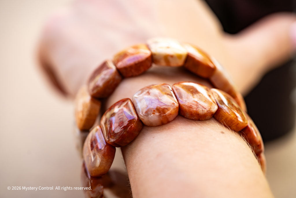 Chunky Fossil Coral Bracelet