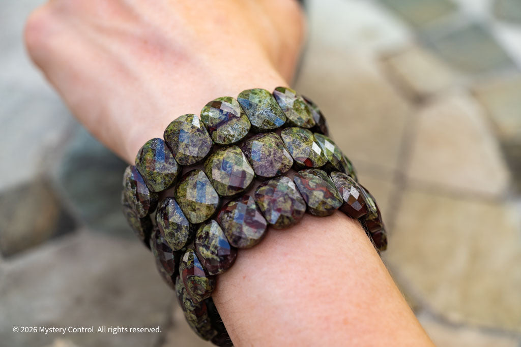 Dragon Blood Jasper "Dragon Scale" Bracelet