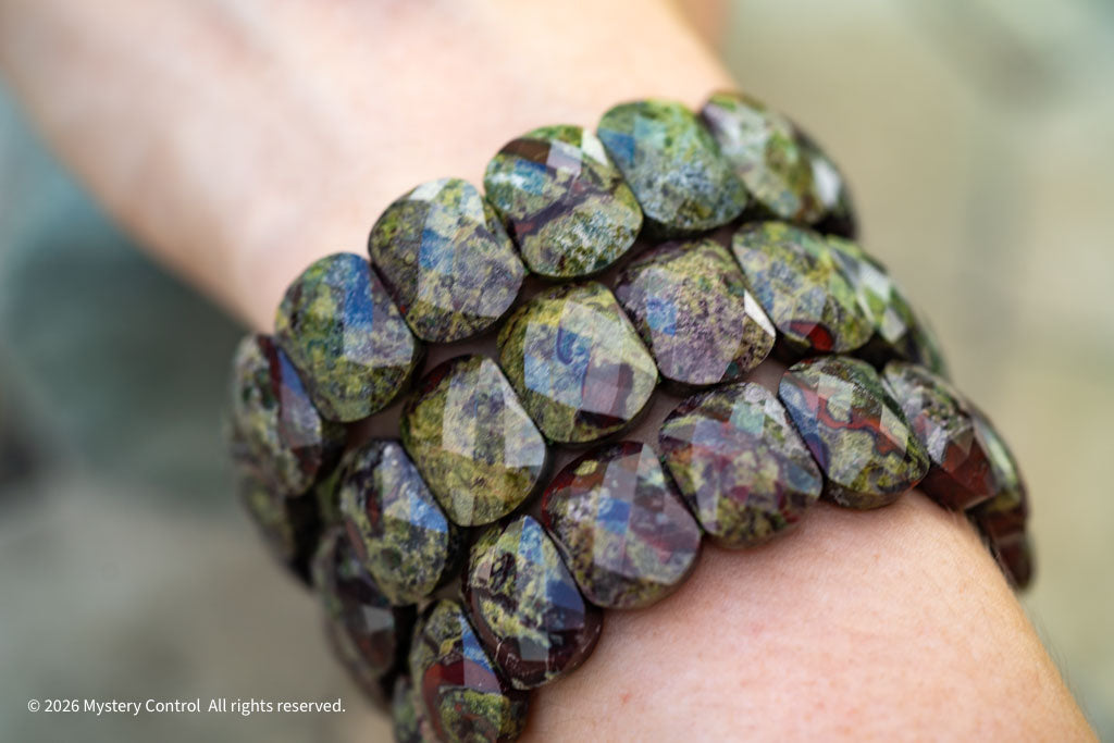 Dragon Blood Jasper "Dragon Scale" Bracelet