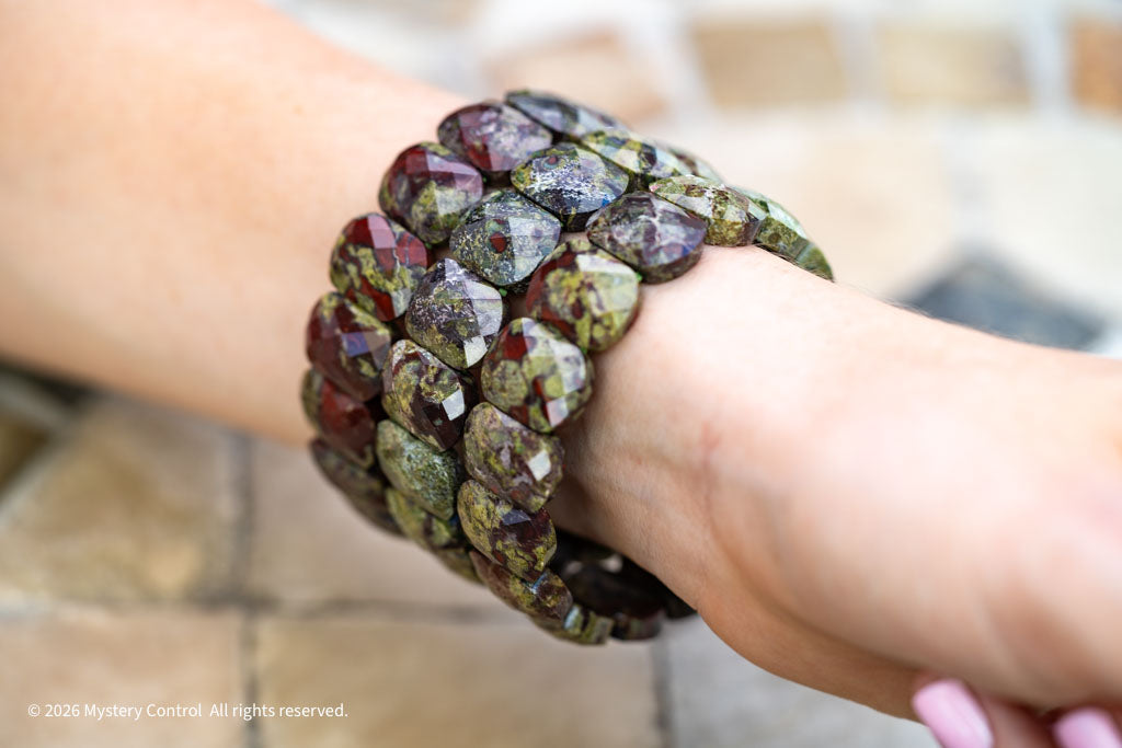 Dragon Blood Jasper "Dragon Scale" Bracelet
