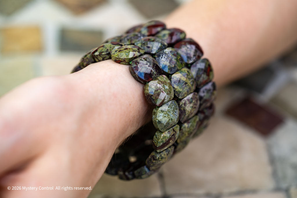 Dragon Blood Jasper "Dragon Scale" Bracelet