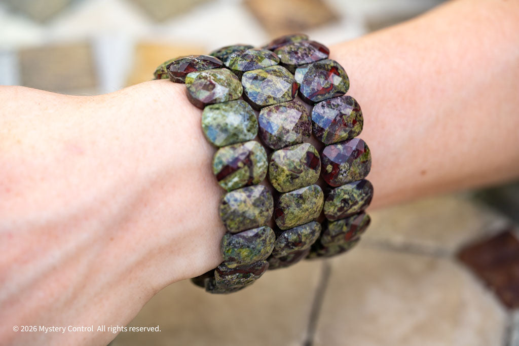 Dragon Blood Jasper "Dragon Scale" Bracelet