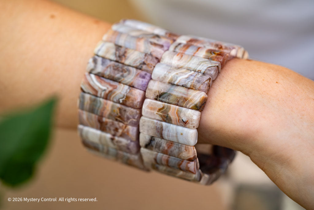 Amethyst Lace Agate Laughter Stone Bracelet