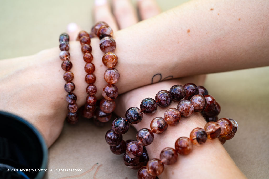 Vampire Quartz/ Red Fire Quartz Bracelet