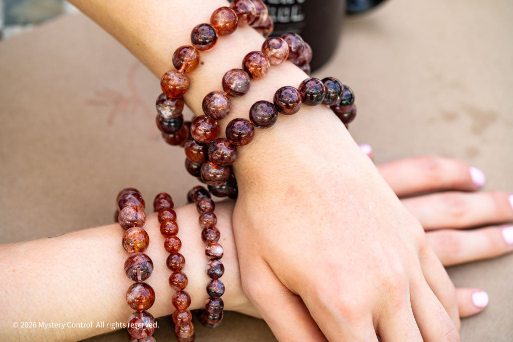 Vampire Quartz/ Red Fire Quartz Bracelet
