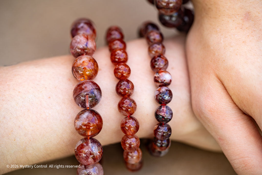 Vampire Quartz/ Red Fire Quartz Bracelet