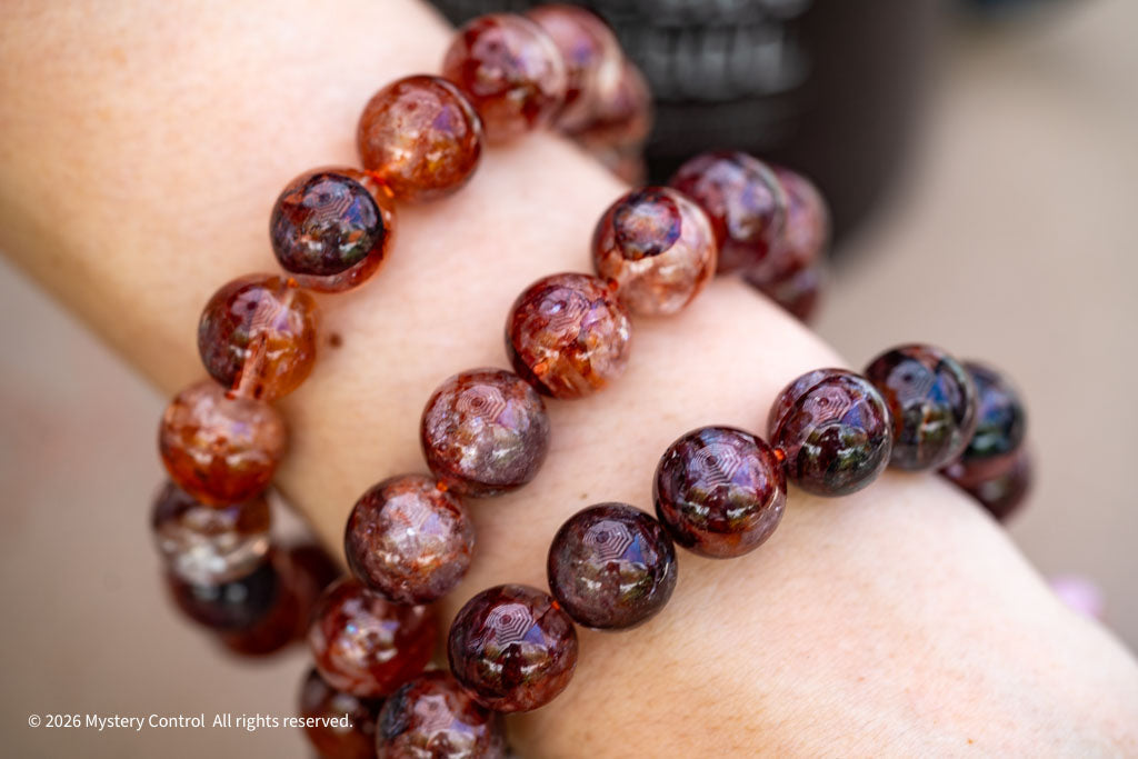 Vampire Quartz/ Red Fire Quartz Bracelet