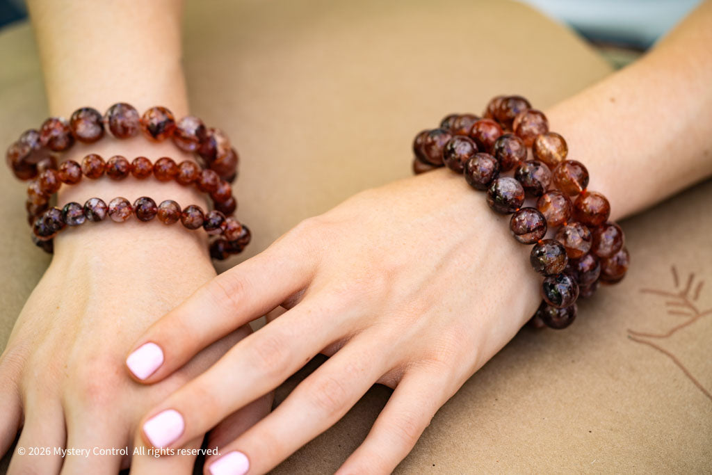 Vampire Quartz/ Red Fire Quartz Bracelet