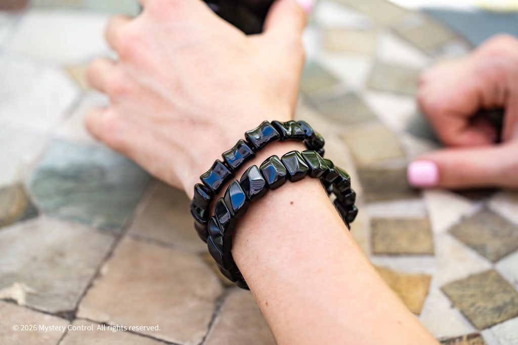 Black Obsidian Bangle Bracelet