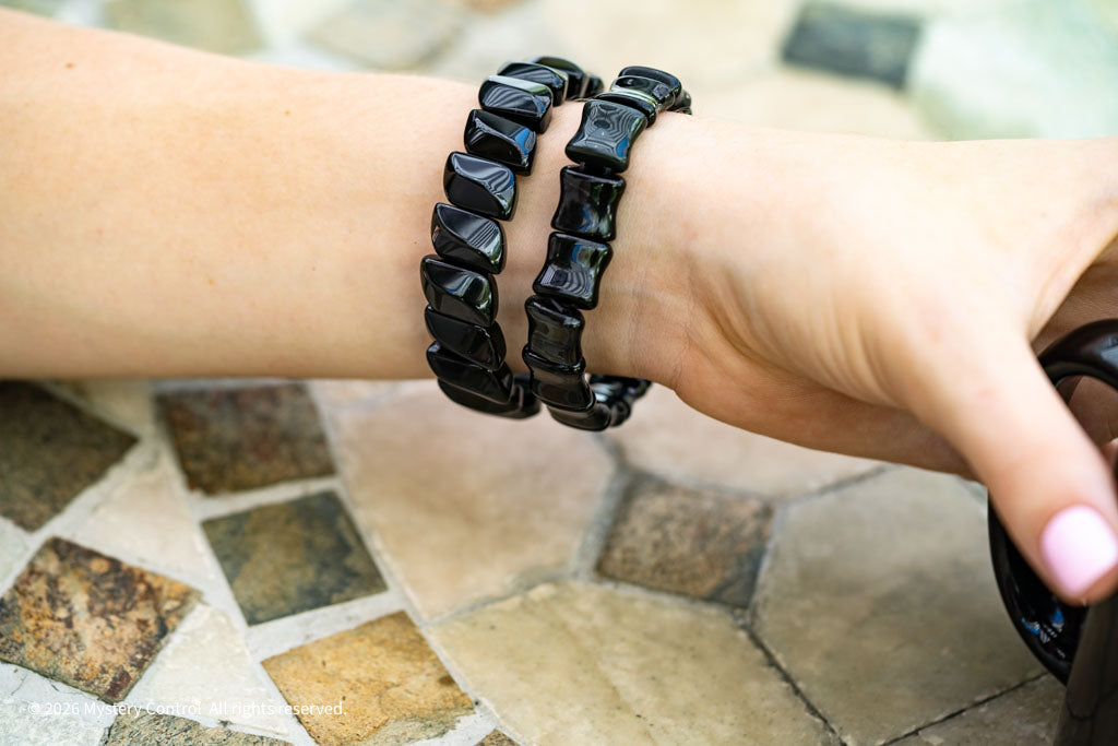 Black Obsidian Bangle Bracelet