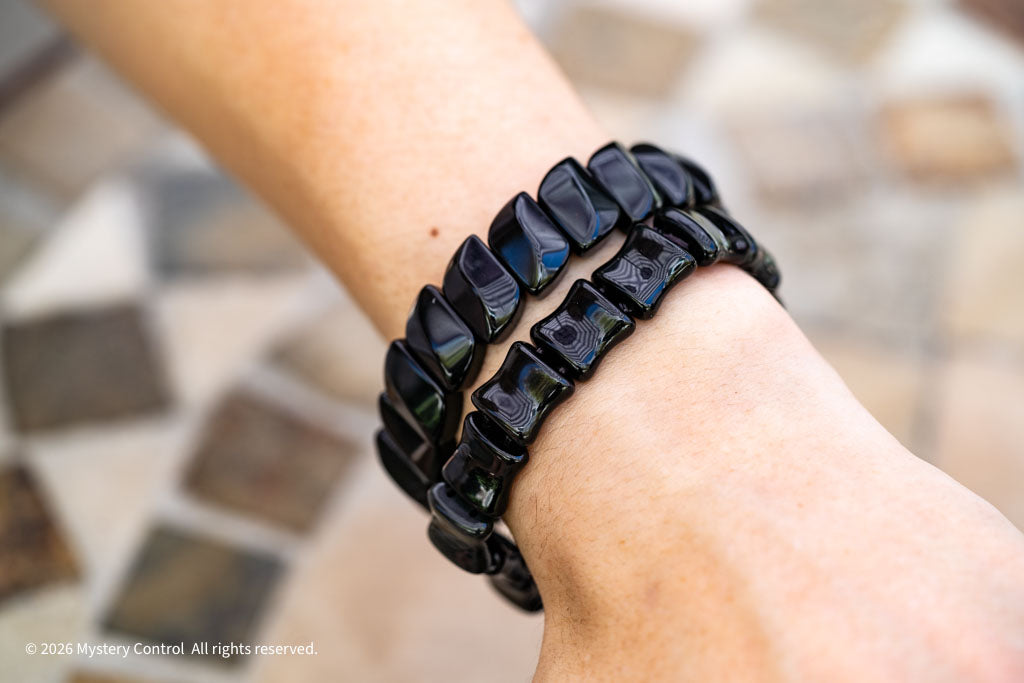 Black Obsidian Bangle Bracelet
