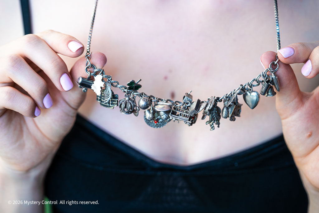 WWII Sweetheart Traveler's 925 Silver Charm Necklace