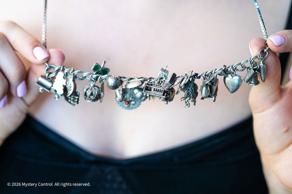 WWII Sweetheart Traveler's 925 Silver Charm Necklace
