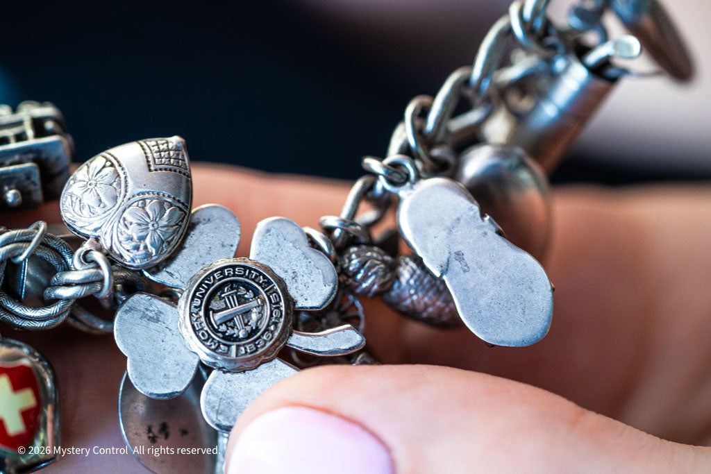 WWII Sweetheart Traveler's 925 Silver Charm Necklace