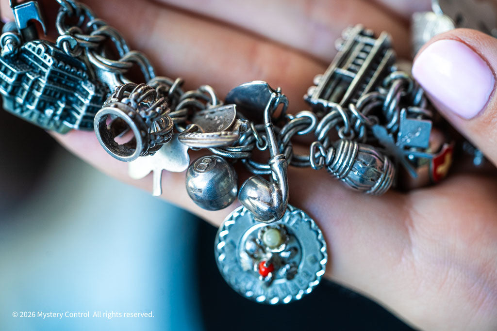 WWII Sweetheart Traveler's 925 Silver Charm Necklace