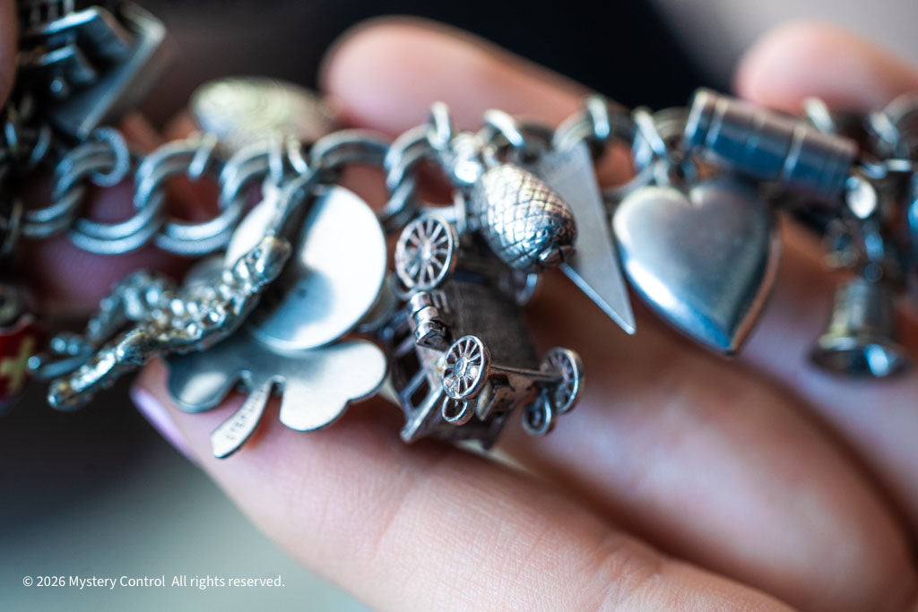 WWII Sweetheart Traveler's 925 Silver Charm Necklace