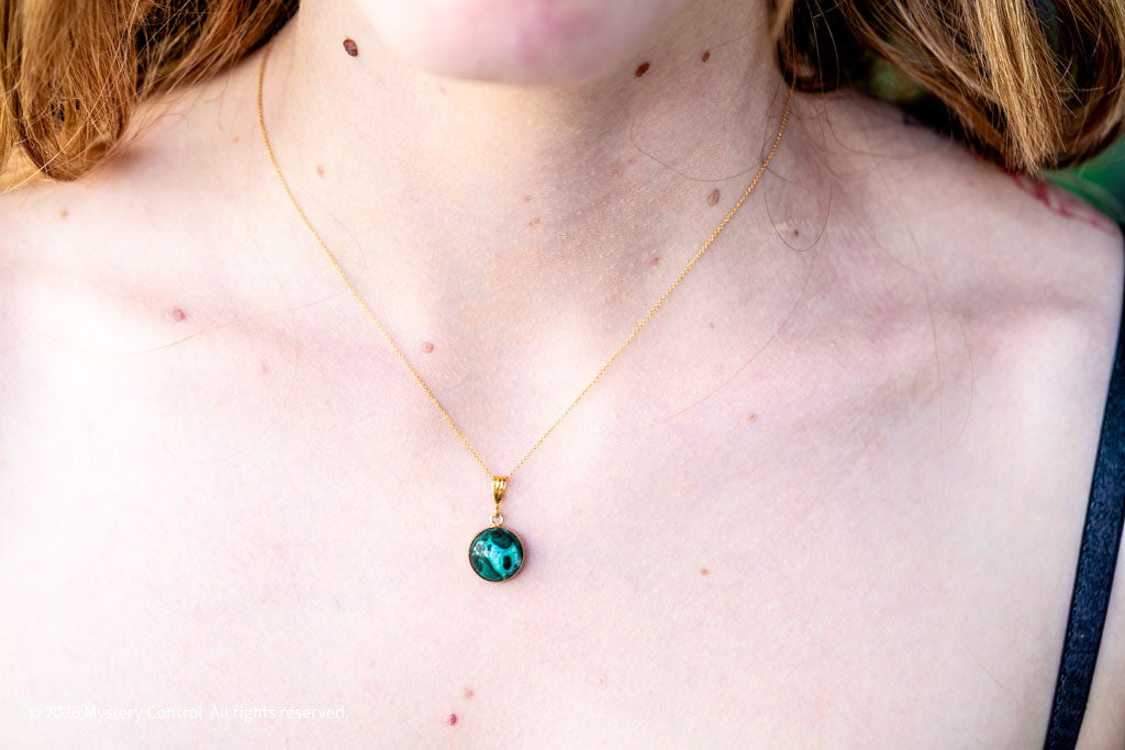 Chrysocolla Malachite Focus 14KGF Necklace